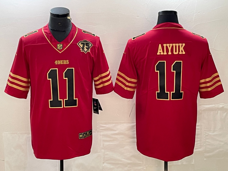 Men's San Francisco 49ers Brandon Aiyuk #11 Scarlet Jersey